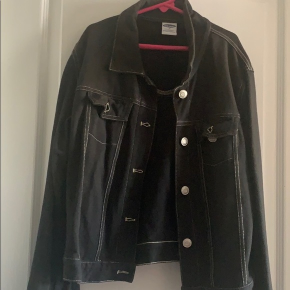 Old Navy Black Cotton Black "Jean" Jacket - Picture 2 of 4